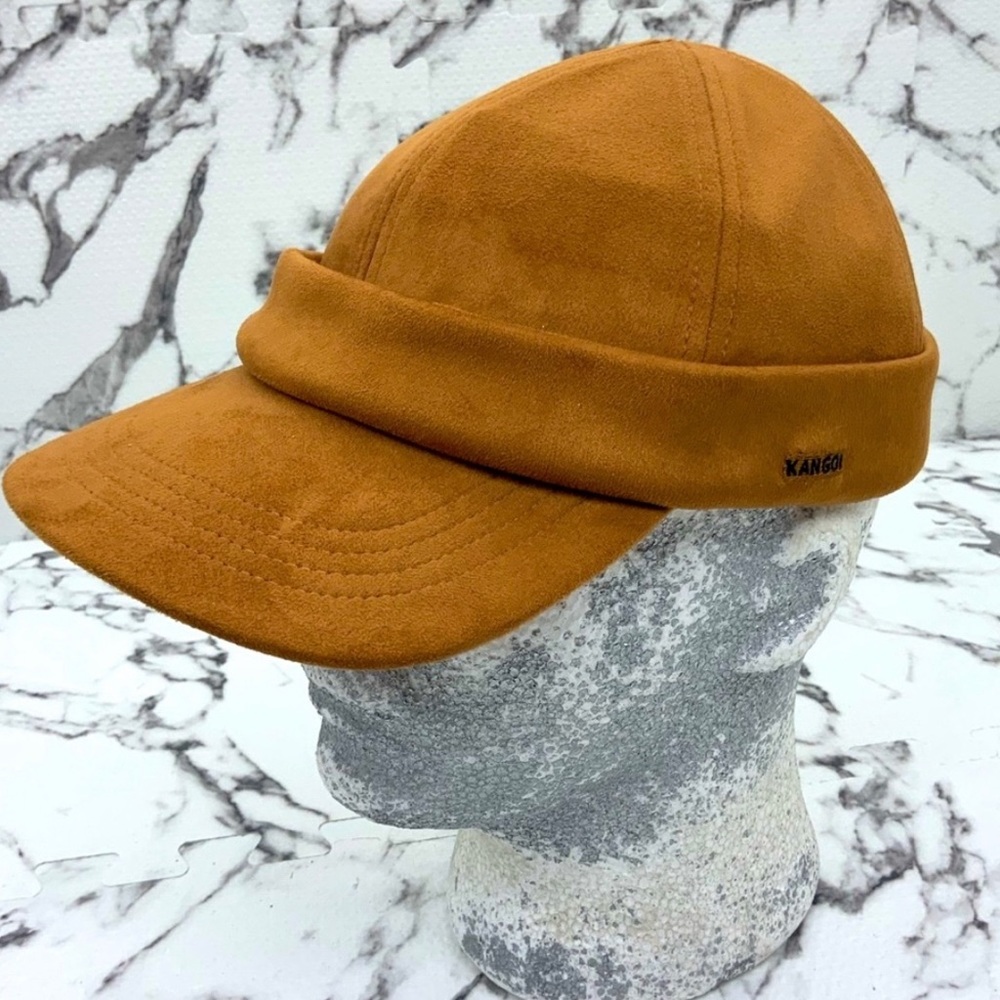 Kangol Rust Orange Button Up Baseball Cap - image 4